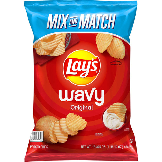 Lay's Wavy Potato Chips (16.375 oz.) Pack of 2