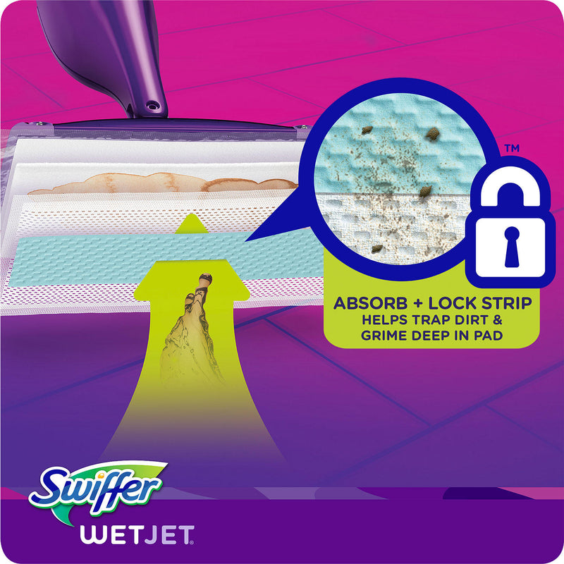 Swiffer Wetjet Mopping Refill Pack (32 Refill Pads + 2 Bottles of Cleaner, 1.25 L ea.)