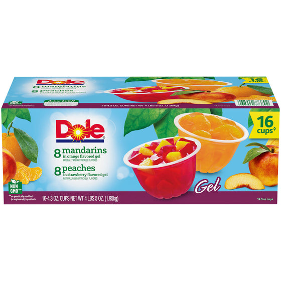 Dole Fruit Bowls in Gel Variety Pack (4.3 oz., 16 pk.)