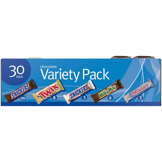 Snickers, Twix and More Chocolate Candy Bars Bulk Fundraiser Variety Pack (30 ct.)