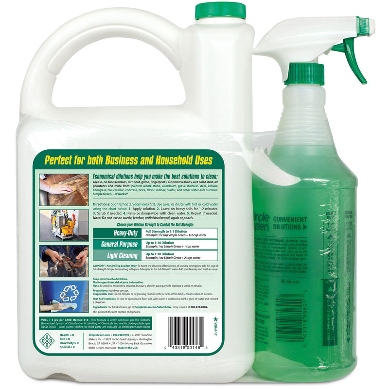Simple Green All-Purpose Cleaner (140 oz. Refill + 32 oz. Trigger Spray)