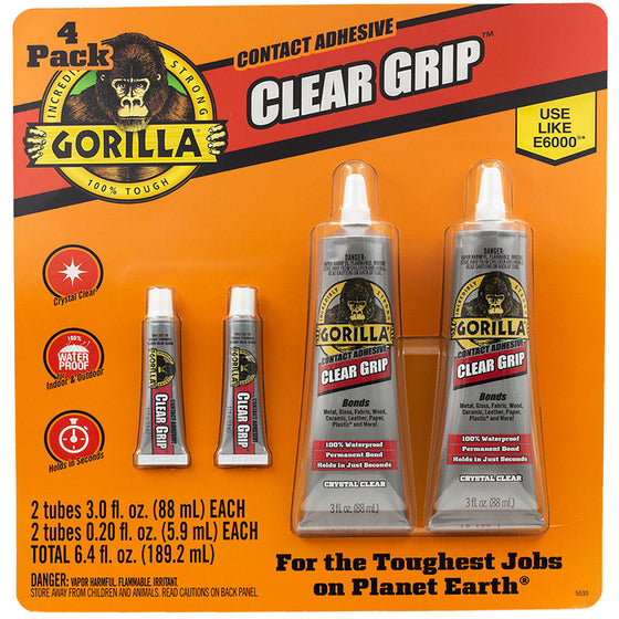 Gorilla Clear Grip, 4 Pack