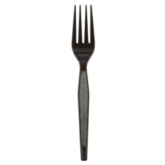 Dixie Plastic Cutlery, Heavyweight Forks, Black (1000 ct.)