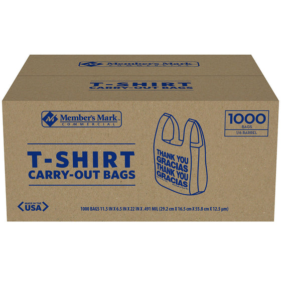 T-Shirt Carry-Out Bags (1,000 ct.)