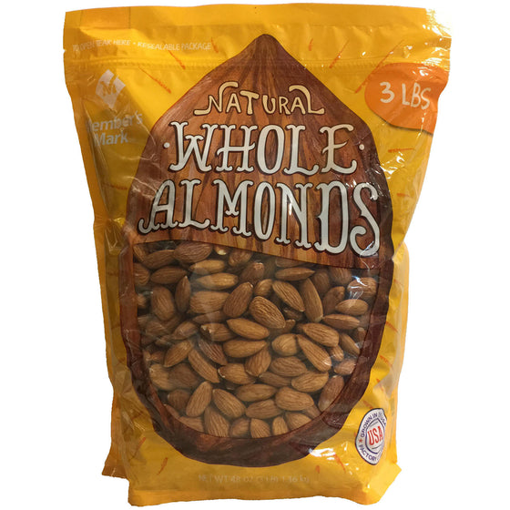 Natural Whole Almonds (3 lbs.)