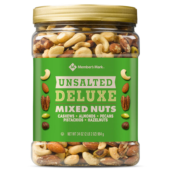 Unsalted Deluxe Mixed Nuts (34 oz.)