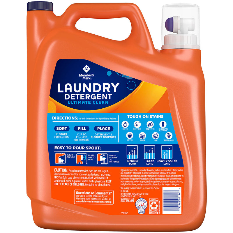 Member's Mark Ultimate Clean Liquid Laundry Detergent (127 loads, 196 oz.)