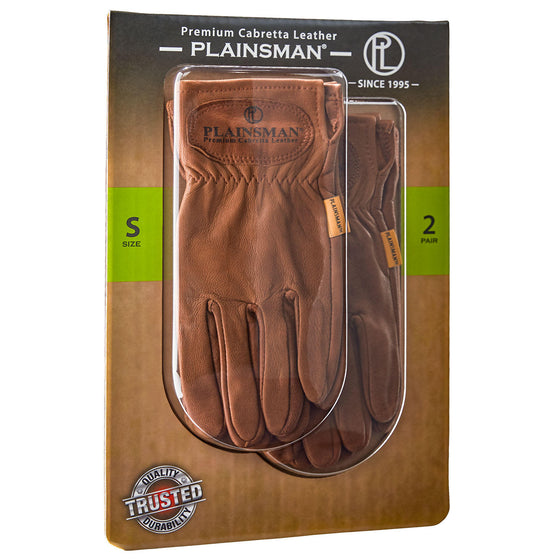 Plainsman Premium Cabretta Leather Gloves - 2 Pairs