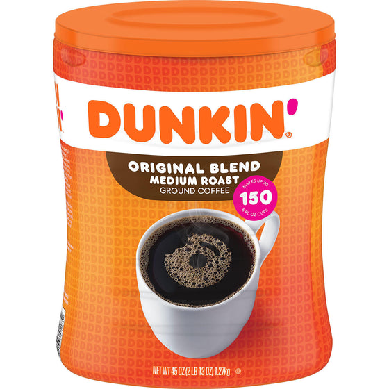 Dunkin' Donuts Original Blend Ground Coffee, Medium Roast (45 oz.)