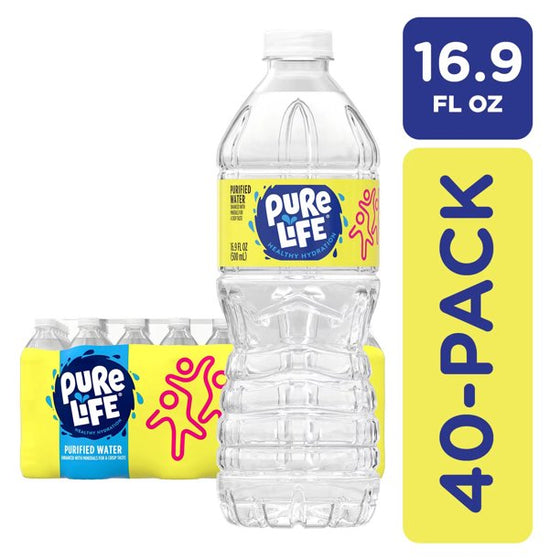 Item 1 of 10    Click to see expanded view Pure Life Purified Water (16.9 fl. oz., 40 pk.)