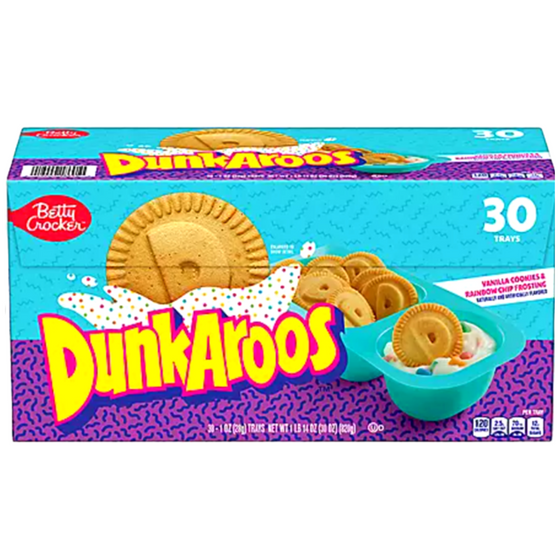 "Dunkaroos Vanilla Cookies and Vanilla Frosting, Rainbow Sprinkles (30 ct.) "