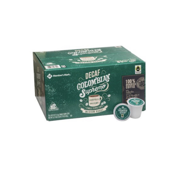 Member's Mark Decaffeinated Colombian Coffee, Single-Serve Cups (80 ct.)
