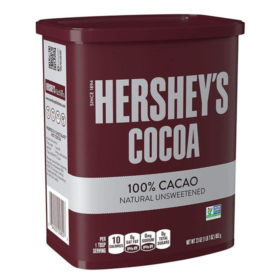 HERSHEY'S Natural Unsweetened Cocoa, Gluten Free, Can (23 oz.)