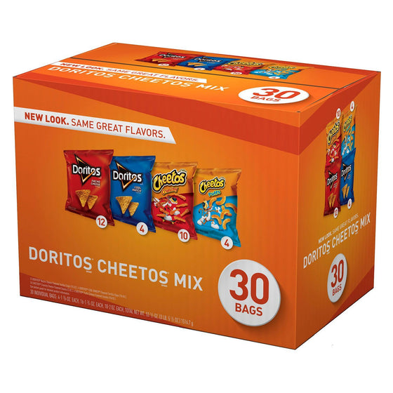 Doritos and Cheetos Mix Snacks Variety Pack (30 pk.)