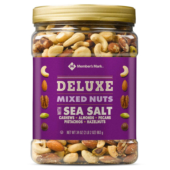 Member's Mark Deluxe Mixed Nuts with Sea Salt, 34 oz