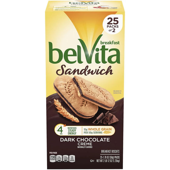 belVita Dark Chocolate Creme Breakfast Biscuits (25 pk.)