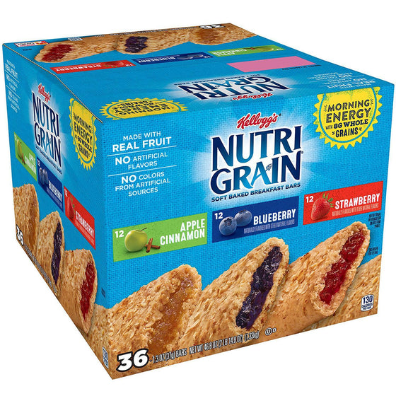 Kellogg's Nutri-Grain Bars Variety Pack (1.3 oz., 36 pk.)