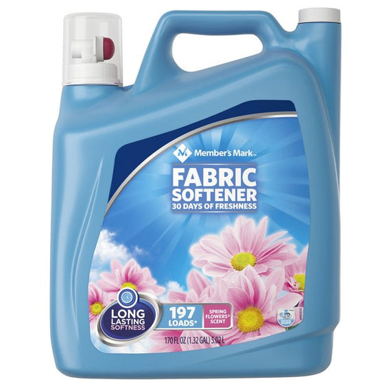 Member's Mark Liquid Fabric Softener, Spring Flowers (170 fl. oz., 197 loads)