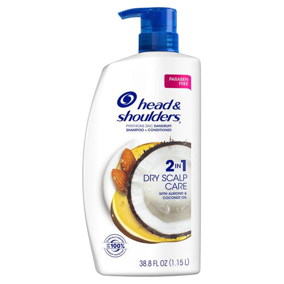 Head & Shoulders Anti-Dandruff Dry Scalp Care 2-in-1 Shampoo + Conditioner with almond and coconut oil 38.8oz