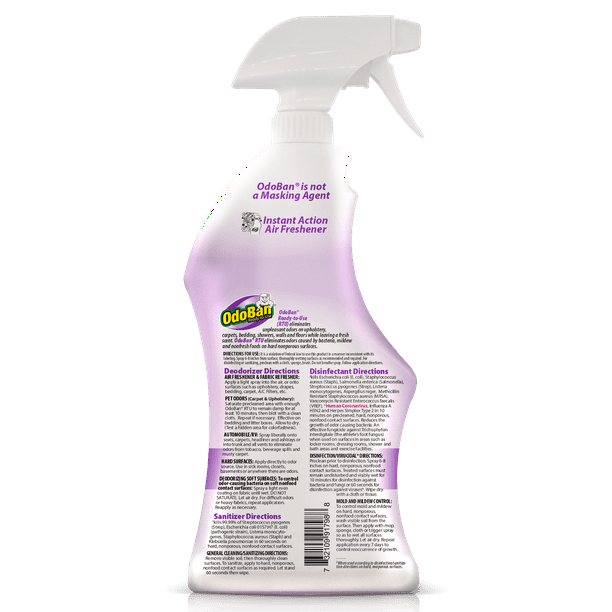 OdoBan Ready-to-Use Odor Eliminator & Laundry Refresher, 32 Fl Oz (Pack of 3), Lavender