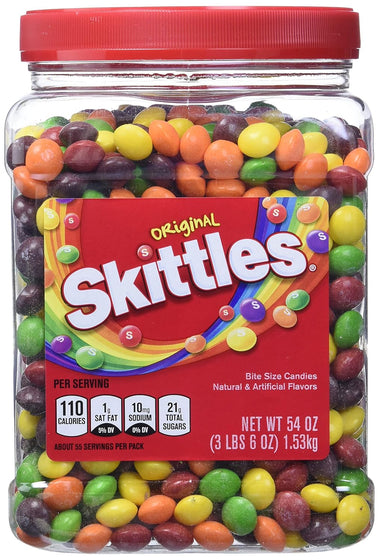 Skittles Original Fruity Candy Jar, , 54 Ounce