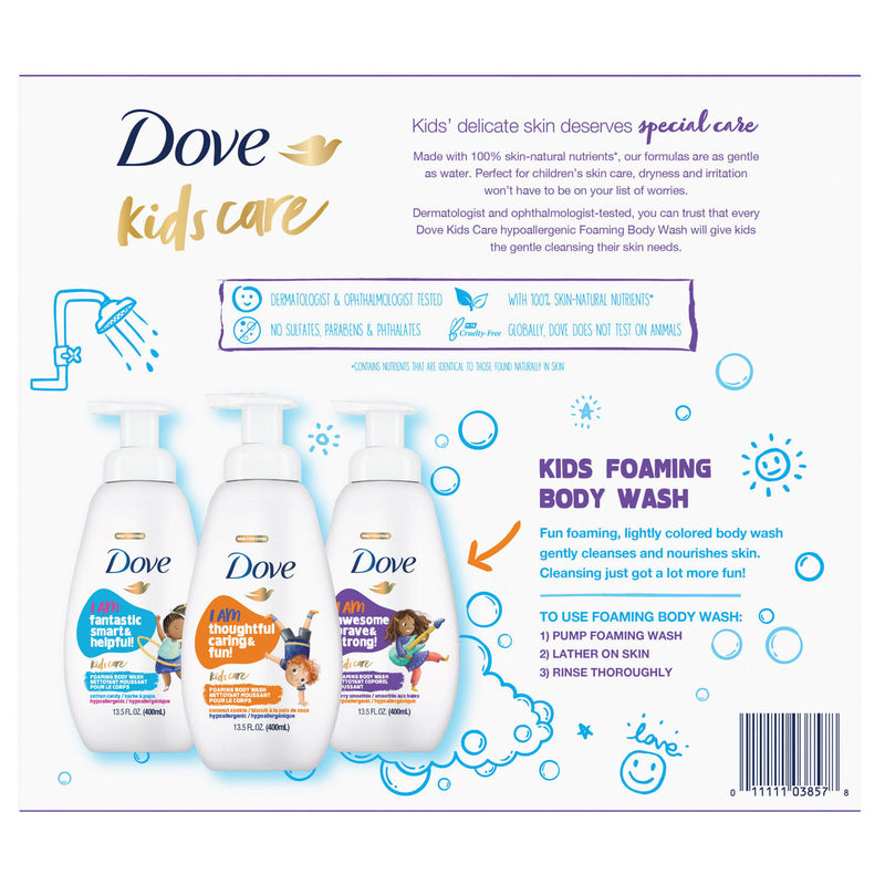 Dove Kids Care Foaming Body Wash, Variety Pack (13.5 fl. oz., 3 pk.)