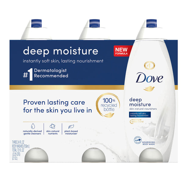 Dove Nourishing Body Wash, Deep Moisture (24 fl. oz., 3 pk.)