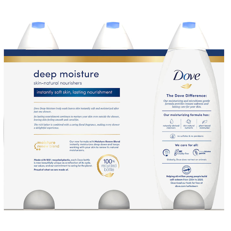 Dove Nourishing Body Wash, Deep Moisture (24 fl. oz., 3 pk.)