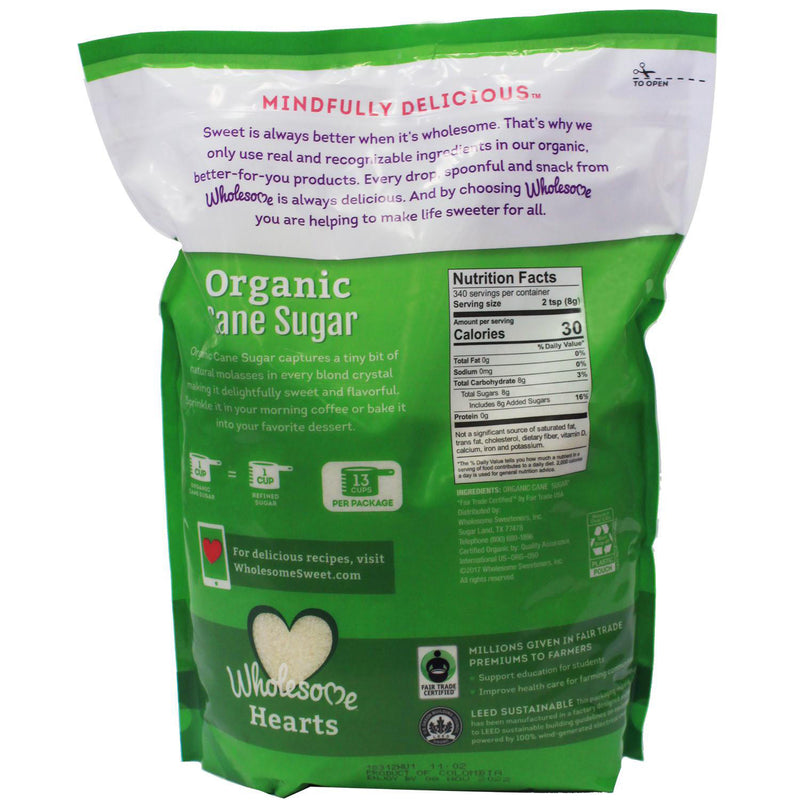 Wholesome Organic Cane Sugar (6 lbs.)