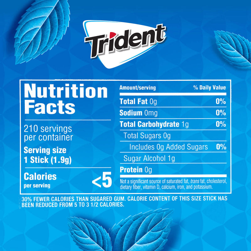 Trident Original Flavor Sugar Free Gum (14 pieces, 15 pk.)