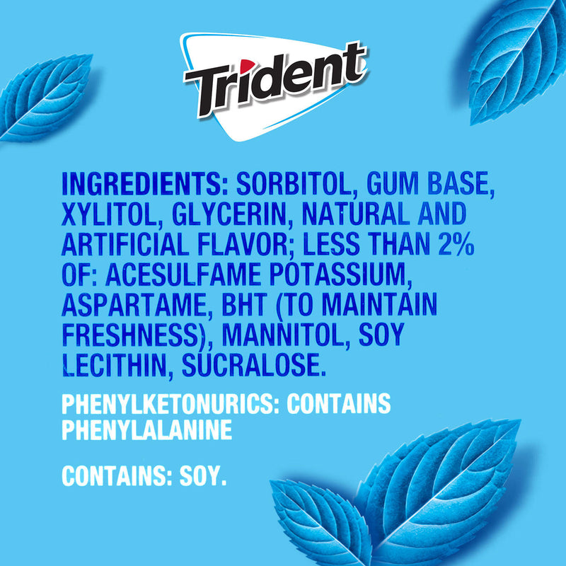 Trident Original Flavor Sugar Free Gum (14 pieces, 15 pk.)