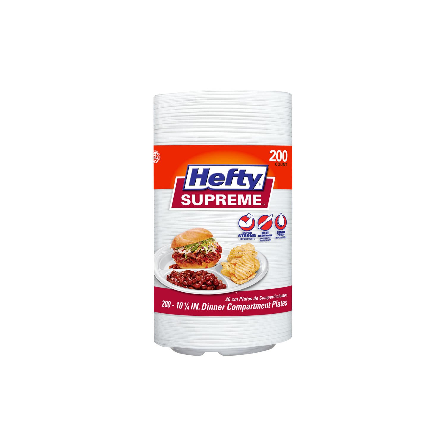 Hefty Supreme Foam 1 Compartment HLC (125 Ct.)