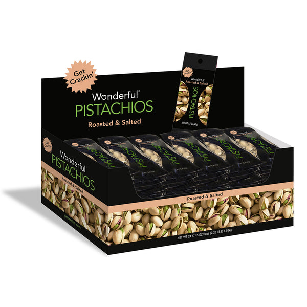 Wonderful Pistachios, Roasted and Salted (1.5 oz., 24 ct.)