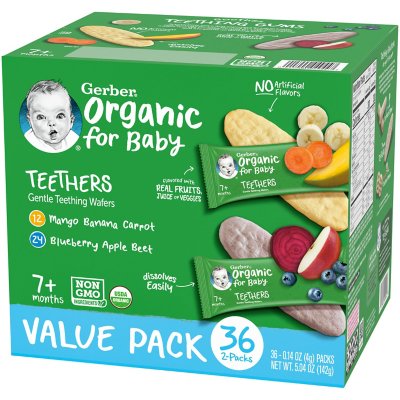 Gerber Organic Teethers, Variety Pack (36 ct.)