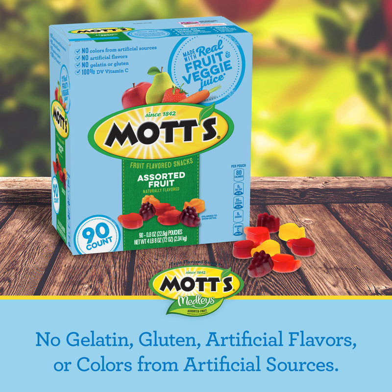 Mott's Medleys Assorted Fruit Snacks, Gluten Free (0.8 oz., 90 ct.)