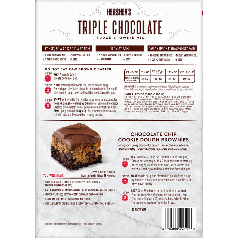 Hershey's Triple Chocolate Brownie Mix (20 oz., 4 pk.)