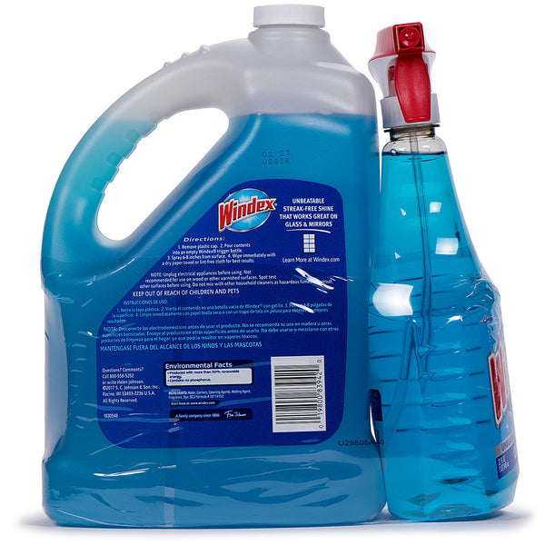 Windex Original Glass Cleaner (128 oz. Refill + 32 oz. Trigger)