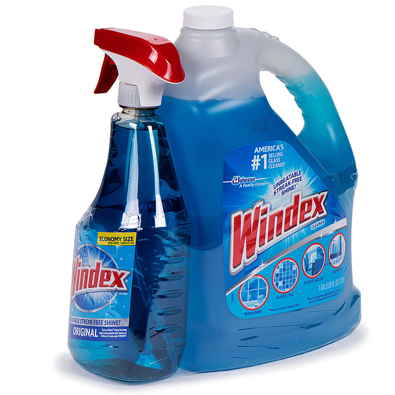 Windex Original Glass Cleaner (128 oz. Refill + 32 oz. Trigger)