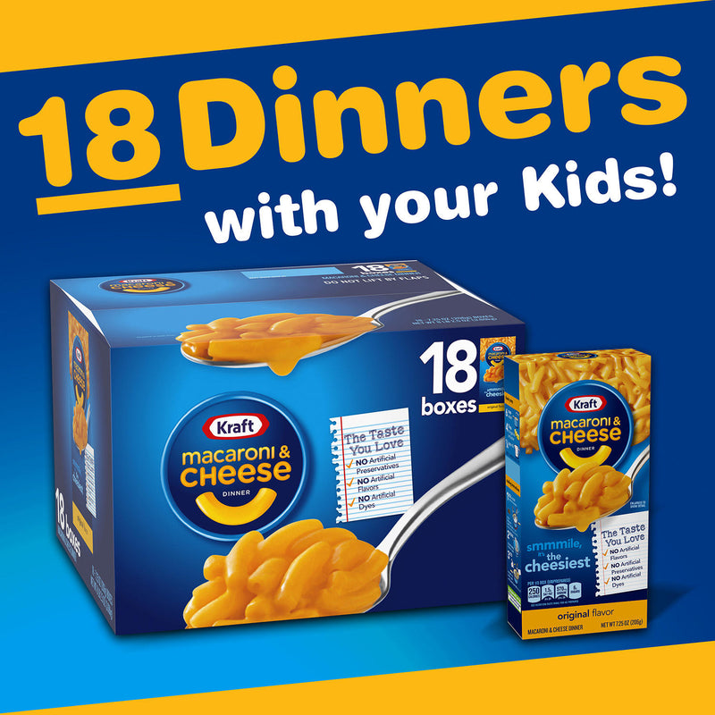 Kraft Original Macaroni & Cheese Dinner (7.25 oz., 18 ct.)