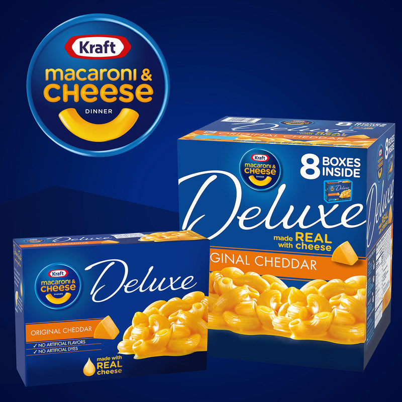 Kraft Deluxe Original Cheddar Macaroni & Cheese Dinner (14 oz., 8 pk.)