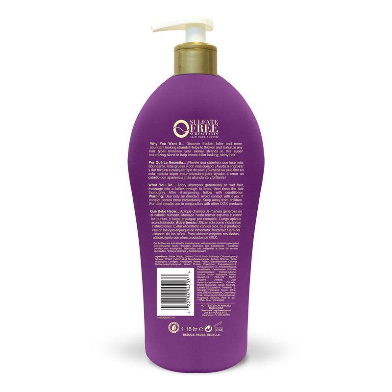 OGX Thick & Full Biotin collagen shampoo, 40 oz