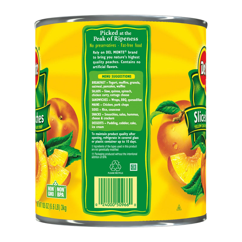 Del Monte Lite Sliced Peaches (105 oz.)