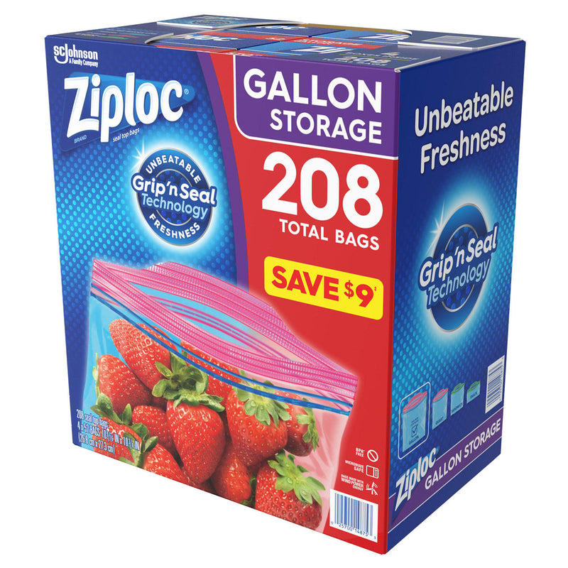 Ziploc Easy Open Tabs Storage Gallon Bags (208 ct.)