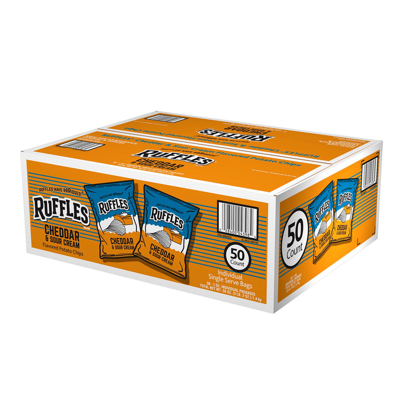 Ruffles Cheddar & Sour Cream Potato Chips (1oz / 50ct)