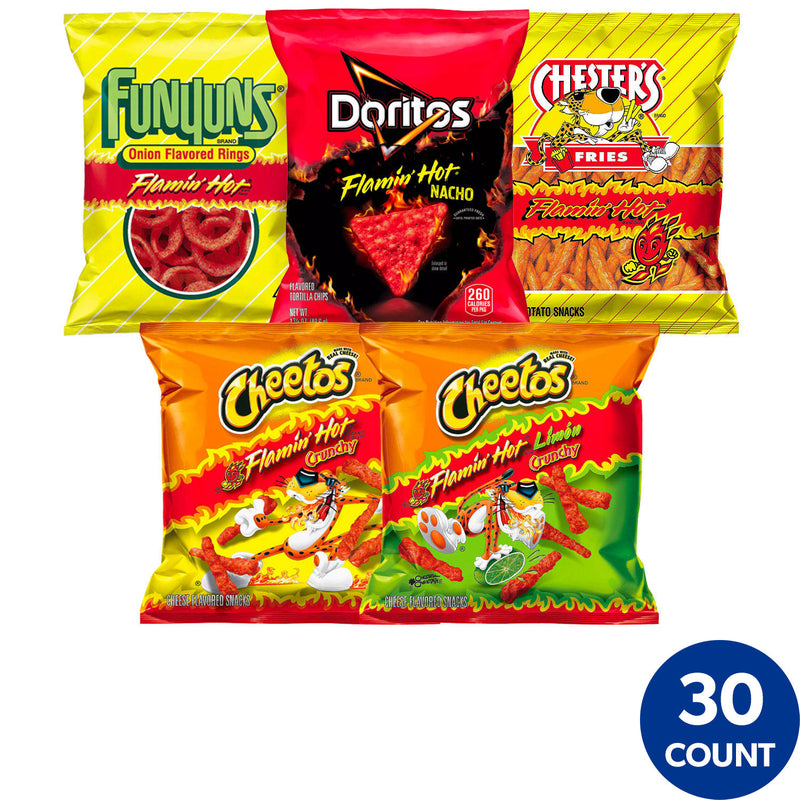 Frito-Lay Flamin' Hot Mix Variety Pack, 30 Ct