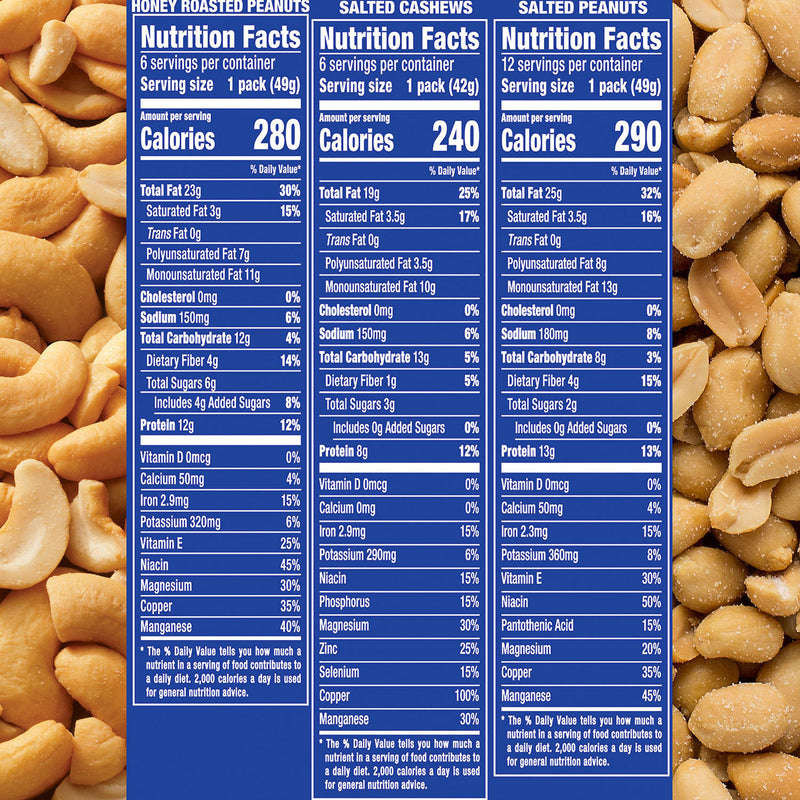 Planters Nuts Cashews and Peanuts Variety Pack (40.5 oz., 24 ct.)