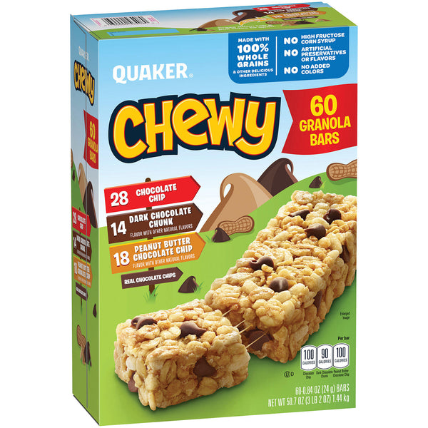 Quaker Chewy Granola Bars, Variety Pack (60 pk.)