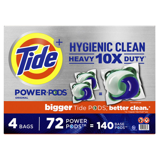 Tide Hygienic Clean Heavy Duty Power PODS Laundry Detergent Pacs, Original (72 ct.)