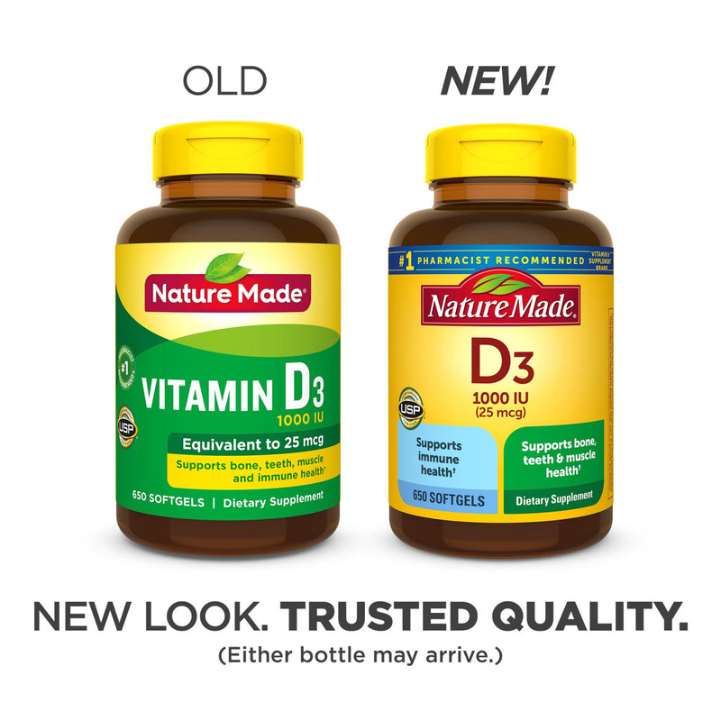 Nature Made Vitamin D3, 650-Ct Softgels