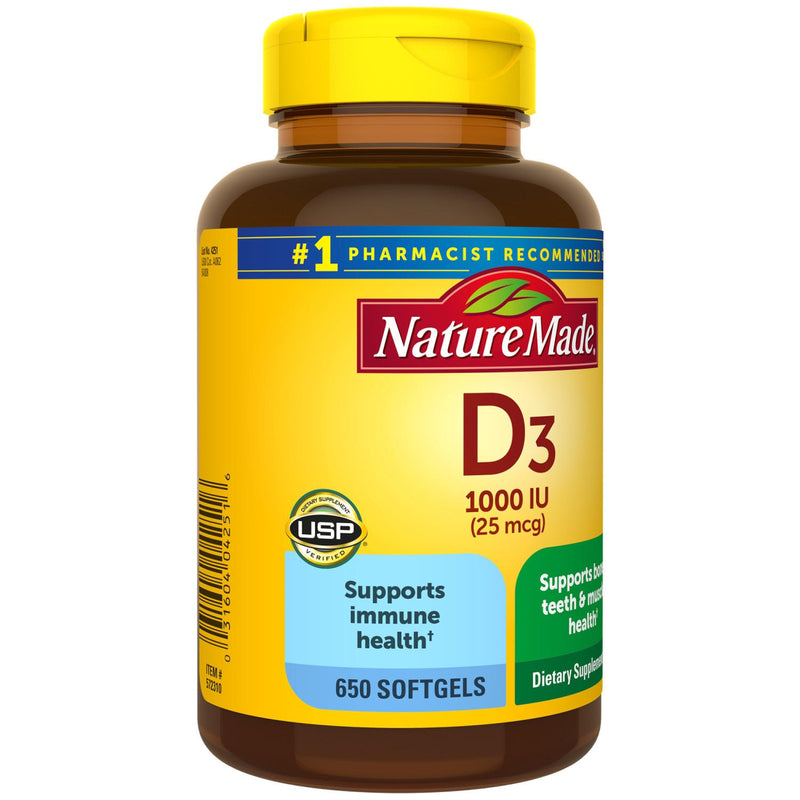 Nature Made Vitamin D3, 650-Ct Softgels